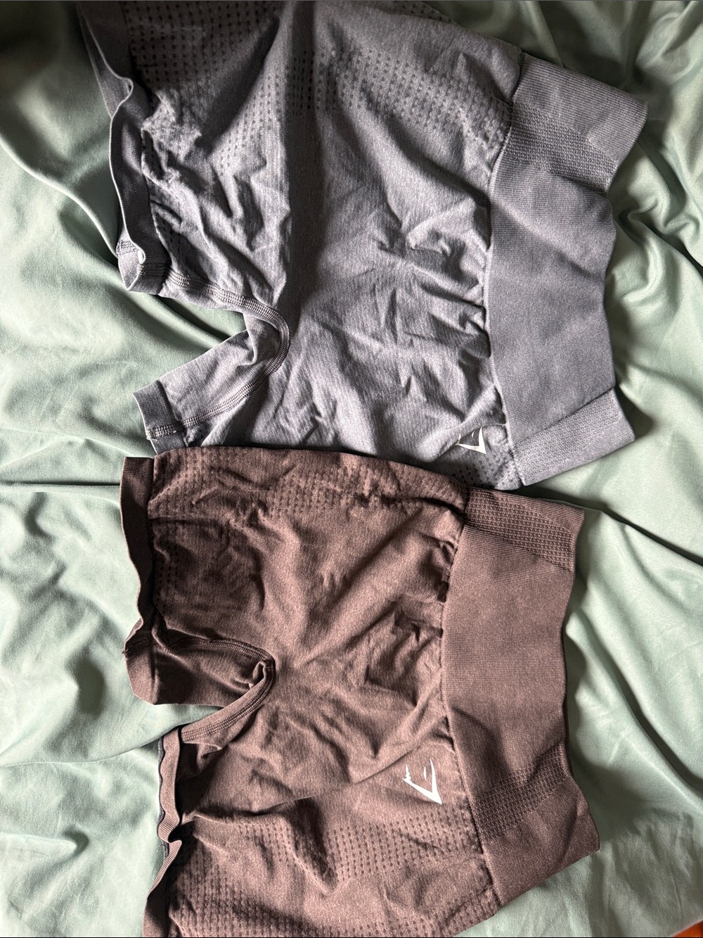 Gymshark Women’s vital Seamless Bike Shorts — Brown & Gray